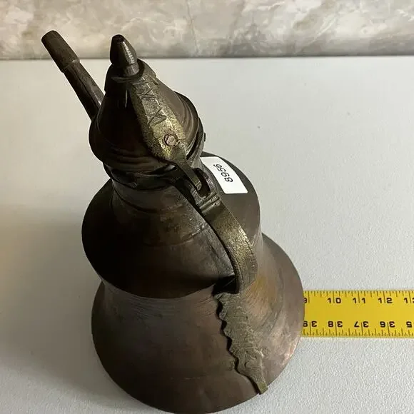 Vintage Hand Forged Lidded Coffee Urn Pitcher Copper Turkish Middle Eastern